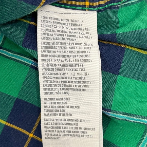 Hollister Men’s M Green Plaid Shirt Long Sleeve Button Up Casual Style‎ - Picture 4 of 9
